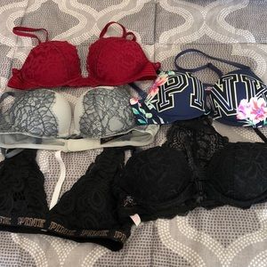 5 Victoria’s Secret bras size 34A